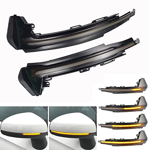 2 Pezzi LED Dinamico Indicatori di direzione Indicatore Per Audi A1 8X 2011 2012 2013 2014 2015 2016 2017 (Nero)