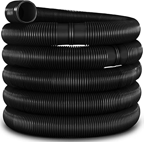 tillvex Tuyau de piscine 8m / 38mm | Flexible avec manchons pour bassin | Tuyau solaire pour piscines et bassins | Tuyau d'aspiration | Tuyau pour pompe | Tuyau d'arrosage flexible