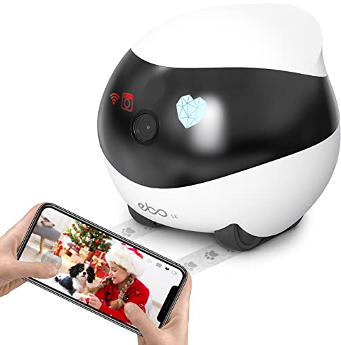 Enabot Kabellose Überwachungskamera Innen,1080P Heimtierkameras,Bewegliche Selbstaufladende Dome Kamera,WLAN IP mit 2-Wege-Audio,IR-Nachtsicht, Automatische Kreuzfahrt,Fernzugriff,SD-Kartenslot