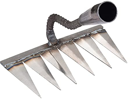 Lecerrot Rastrello Da Giardino, Rastrello Di Diserbo, Rastrello Di Antierbo Robusto, Acciaio Temperato Strumenti Di Giardinaggio A Mano, Rastrello Erpico, Diserbo, Giardinaggio