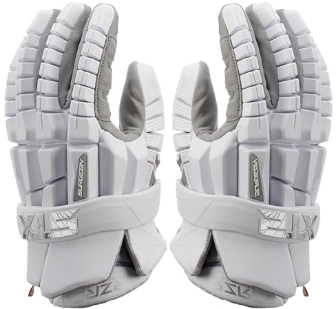 STX Lacrosse Surgeon RZR 2 Gloves, White Large, Pair
