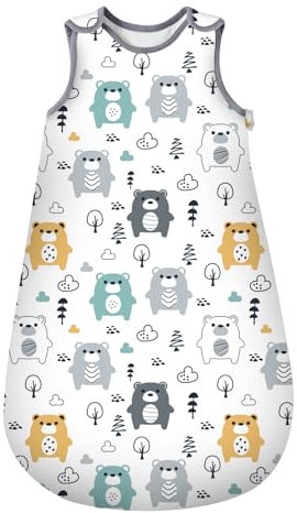 Mosebears Baby Schlafsack 2.5 Tog - Winter Kinder Schlafsack Aus Baumwolle für 0-24 Monate - Ganzjährig Verschiedene Größen