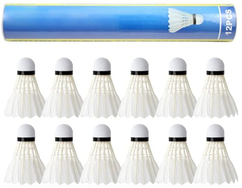 Volant de badminton, Balle de badminton - Balle d'entraînement de badminton 12 pièces avec tête en éponge en mousse - Balle d'entraînement de badminton pour entraînement de coup stable, pour