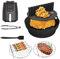 Silicone Air Fryer Liner, Reusable Ninja Air Fryer Accessories, 5.2L Collapsible Round Silicone Liners with Divider Insert Multicooker for Ninja Air Fryer AF100uk, AF160UK, COSORI