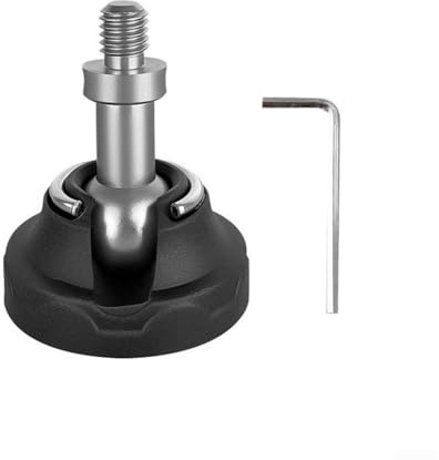 360 Rotating Tripod Feet Covers, 45mm To 50mm Size Anti Skid Replacement Tips With 3/8 Inch Screw For Monopod Ball Head, Lightweight Aluminum Alloy Or Stainless Steel For Hiking Travel Photo(50mm)