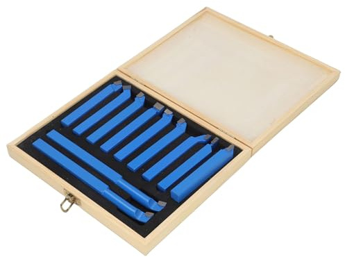 Juego de Herramientas de Torneado de Carburo de Tungsteno, 12 x 12 mm, Herramientas de Corte con Punta Soldada para Torno