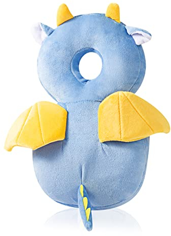 JINYJIA Kopfschutz für Babys, verstellbar, weich, rutschfest, Unterstützung für den Kopf des Babys, für Alter 4-24 Monate, Baby, kleiner Drache