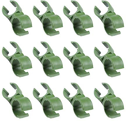 Pcscevcr 36 hebillas de película de invernadero, clip de conector de enrejado de plantas, abrazadera de soporte de conector de estacas de plástico giratorias (20 mm)