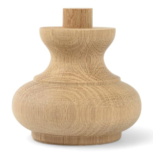 Holzando Holzfüße für Möbel aus Eiche ø100 - naturbelassenes Holz - ideal für Restauration & Reparatur - Möbelfüße Holz in Verschiedene Größen & Materialien erhältlich