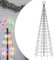 vidaXL LED Weihnachtsbaum, Beleuchtet Christbaum mit Erdspießen 570 LEDs, Tannenbaum Lichterbaum mit 8 Beleuchtungsmodi, Weihnachtsbeleuchtung Weihnachtsdeko, Mehrfarbig 300 cm