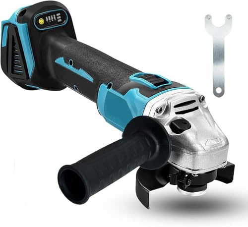 Akku-Winkelschleifer, Kompatibel mit Makita Bürstenlos,18V Trennschleifer Scheibe 125mm Schleifen，zum Entfernen von Farbe，Schneiden（Nur Körper，Keine Batterie und kein Ladegerät）