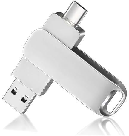 Memoria USB 512GB, Pen Drive USB C 2 en 1 OTG Dual Flash Drive Metal Memory Stick para PC, Tabletas, Macbook, Estéreo de Automóvil, Smartphones,TV