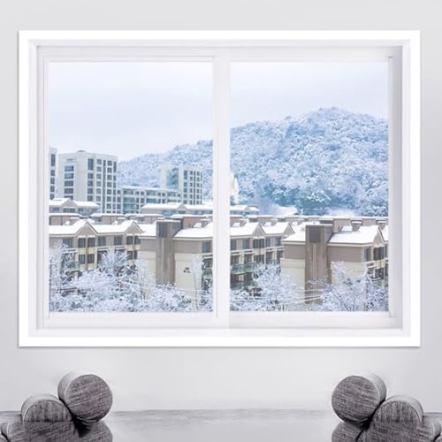 Película de aislamiento térmico de polietileno transparente, resistente al viento, al polvo, impermeable, cubierta de invierno reutilizable resistente al desgarro, tamaños 120 x 14 (120 x 160 cm)