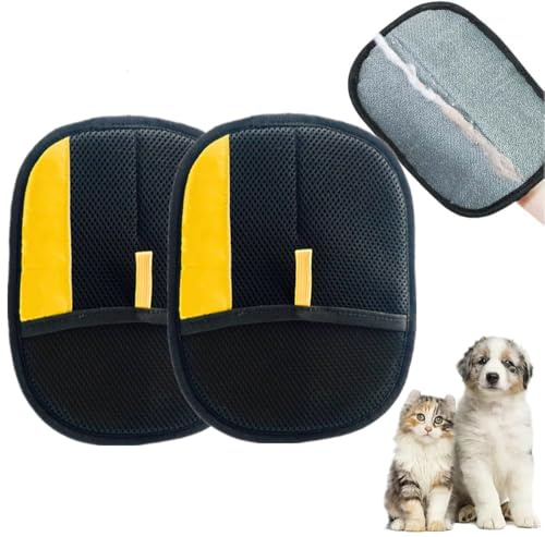 Genérico Guante Quita Pelo Gato, 2026 New Guantes Removedores Pelo para Mascotas, Eliminador Pelo Estático para Perros y Gatos, Pets Double Sided Grooming Glove, Pet Hair Remover Gloves (2 PCS)