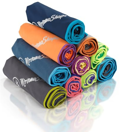 NirvanaShape Mikrofiberhandduk | Snabbtorkande, Ultralätt, Absorberande | Sportshandduk/Badhandduk/Resehandduk | Perfekt för gymmet, Utomhus, Strand, Camping, Yoga, Bastu