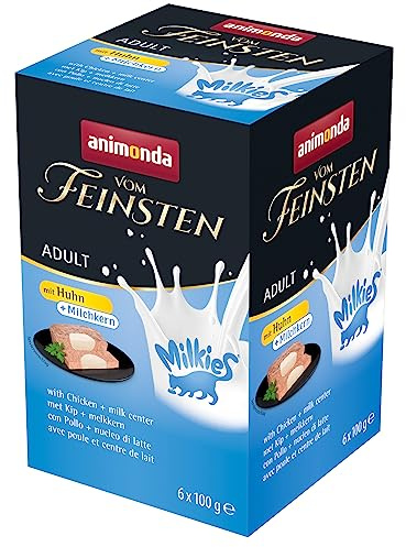 animonda Vom Feinsten Nourriture Humide pour Chat Adulte avec Poulet et Noyau de Lait 6 x 100 g