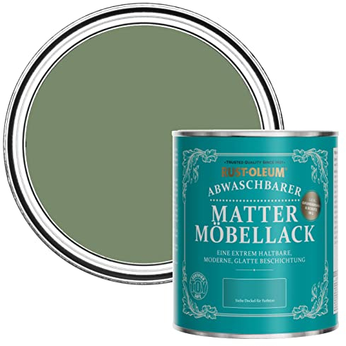Rust-Oleum Green Furniture Paint in Matt Finish - All Green 750ml