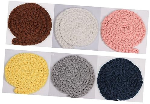 jojofuny Handgefertigte Babydecke Neugeborenen Foto Prop Gauze Tröster Zopf Teppich Gestrickte Decke Dunkle Baby Bettwäsche