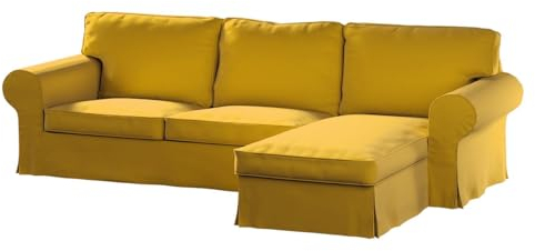 Dekoria Ersättning för överdrag för Ektorp, 2-sitsig soffa med Recamiere-soffa, lämplig för modell Ektorp, honungsgul