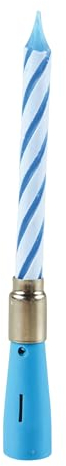 Homéa, Musikalische Geburtstagskerze, Höhe 12,5 cm, blau