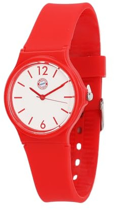 FC Bayern München I Armbanduhr I Analog I Kinder I Rot