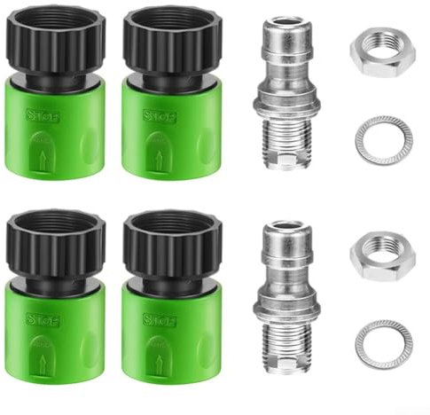 Startbuymore Kit de lavado de cubierta para cortacésped y tractores, adaptador de conexión rápida para Ki con múltiples componentes de conexión rápida