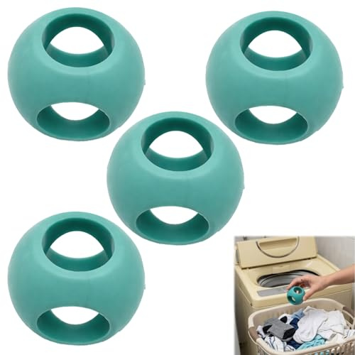 Menibeuty 4 bolas de lavandería para lavadora, 6 cm, bola de limpieza magnética, ablandamiento del agua y cuidado de dispositivos, bola de lavado reutilizable para lavadora detergente lavavajillas