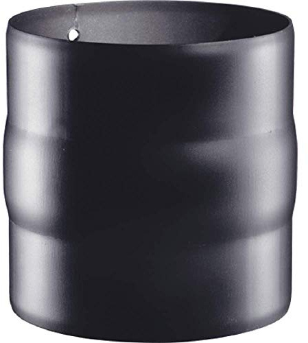 Manchon Mâle/Mâle en acier inoxydable prélaqué noir pour poêles à granulés (DN 80)