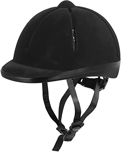Casco de equitación ajustable para niños de 2 a 6 años, talla S y tamaño de cabeza de 48 a 54 cm (negro)