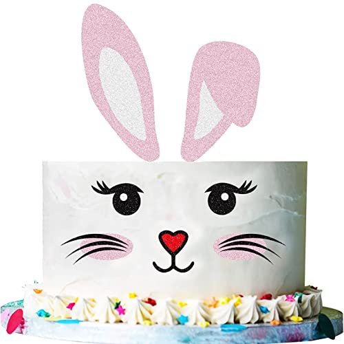 palasasa Cake Topper de Pâques Decorations Gateau Pâques Lapin Cupcake Topper Gâteau Topper Lapin Pâques Décorations pour Décorer Dessert Gâteau de Fête de Paques