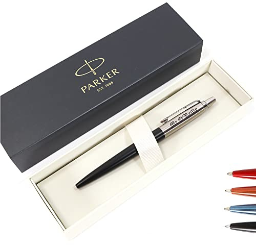 Stylo Parker Jotter Bond Street personnalisé + coffret cadeau | Concevez un présent unique | Gravure laser - noir