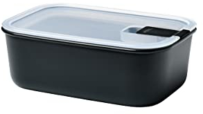 Mepal – Frischhaltedose EasyClip – Schüssel mit Deckel & Klickverschluss – Geeignet für Mikrowelle, Dampfgarer, Kühl- und Gefrierschrank – Luftdicht & auslaufsicher – 1000 ml – Nordic black