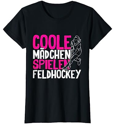 Damen Coole Mädchen Spielen Feldhockey Sport Ball Hockey T-Shirt