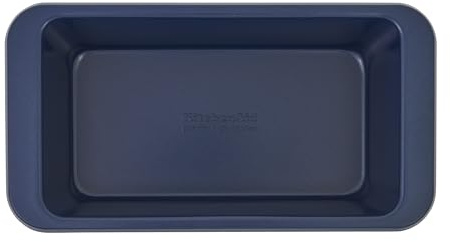 KitchenAid Nonstick Swiss Engineered Aluminized Steel Loaf Pan, Dishwasher Safe, 9 x 5 Inch, Ink Blue