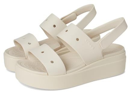 Crocs Femme Brooklyn 4U Sandales, Stucco, 39/40 EU