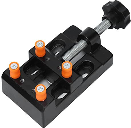 KIMISS Mini Banco Vice Clamp - Visual de Mesa de Apertura Plana Versátil para Reparación de Joyas Artesanales, Bricolaje y Tallado, Herramienta de Sujeción Ajustable para Madera, Plástico y Más