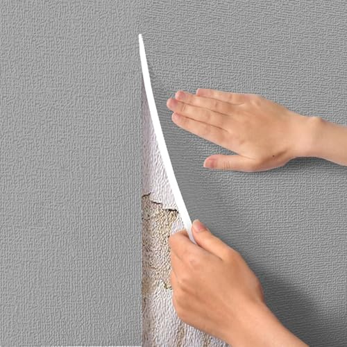 Aeovot Rollo de Papel Tapiz Aislante Termico Autoadhesivo, Papel Pintado Pared Antihumedad de Espuma XPE de 5 mm - Impermeable/Reduce el Ruido, Decoración para Hogar/Dormitorio/Salón(Gris,50cmx3m)
