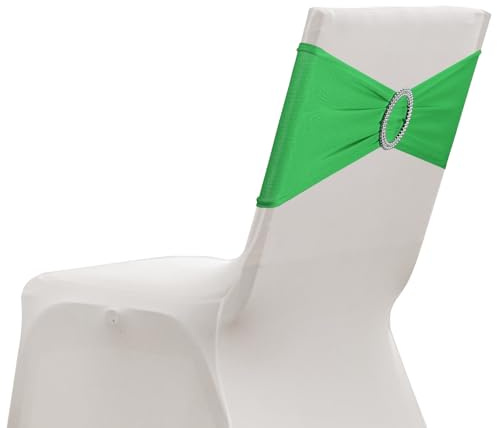 sourcing map Paquete de 20 bandas elásticas para silla, banda elástica para silla con hebilla deslizante, lazos elásticos universales para bodas, fiestas, ceremonias, eventos, decoración de eventos