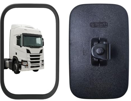 2 x espejos retrovisores exteriores universales con rotación de 360°, 25.5cm x 16.5cm para furgonetas, camiones, coches, tractores, excavadoras, izquierdo/derecho E9