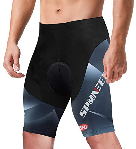 sponeed Gepolsterte Herren-Fahrrad-Shorts, kurze Hose, Spandex-Strumpfhose - - Mittel