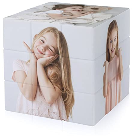 Personalisierter Cube Foto, Personalisierte Rotierenden Cube mit Foto(6 Fotos),für Kinder, Freunde, Geburtstag, Weihnachten, Personalisiertes Geschenk