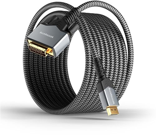 BlueRigger DisplayPort to DVI Cable - (3M, Display Port to DVI Converter, Male to Male, DP to DVI Adapter, Monitor Cable) - Compatible with Laptop, Projector, Monitor, HDTV, Desktop, Graphics Card