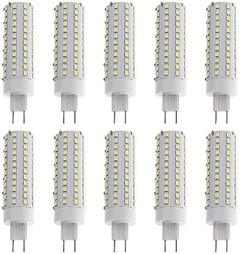 TPMAFF G8.5 Lampadina LED 10 Watt 1000 Lumen Dimmerabile G8.5 Sorgente luminosa G8.5 Bi-Pin Base LED Corn Light Bulb (equivalente a 100 Watt alogena), luminosità regolabile 10% -100% (confezione da 10