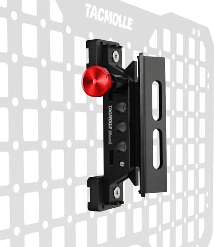 TACMOLLE Starre MOLLE-Panel-Feuerlöscher-Halterung - Schnelllöscher-Halterung mit 4 verstellbaren Klemmen, passend für MOLLE-Panels für Fahrzeuge