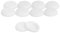 GleitGut Tapones para tornillos de cabeza alomada blancos, 10 unidades, para tornillos de alféizar de ventana (diámetro exterior: 12 mm, diámetro interior: 8,2 mm, altura: 2,5 mm)