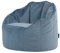 Icon Sirena Sitzsack Sessel für Erwachsene, Hellblau, Flauschiger Samtstoff, Riesen Sitzsack Samt mit Füllung, Bean Bag Chair, Bequemer Sessel Wohnzimmer, Lounge, Schlafzimmer, Büro