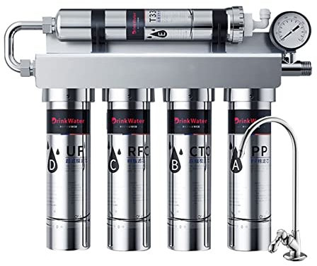 Filtro per l'acqua ad osmosi inversa Cucina domestica sotto lavello Ultrafiltrazione Depuratore d'acqua a grande flusso con rubinetto Bevanda diretta in acciaio inossidabile Filtraggio automatico