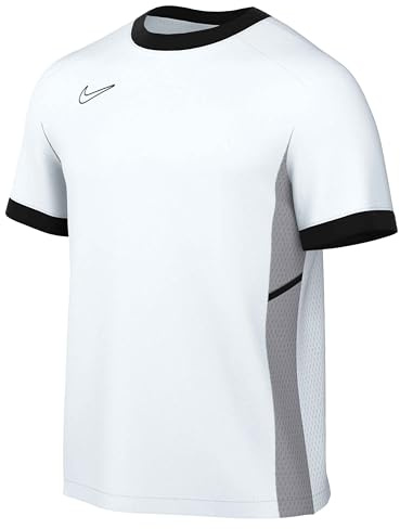 Nike Academy 25 Haut De Foot À Manches Courtes Dri-Fit pour Homme, White/Black/Wolf Grey/Black, FZ9754-100, S