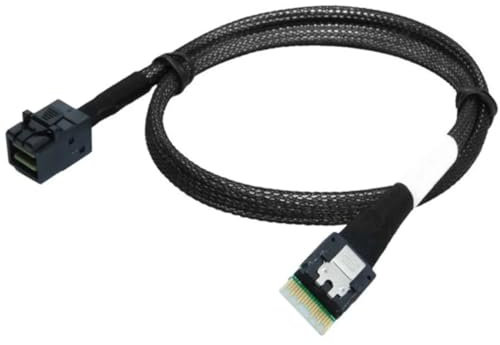 innov8 Slimline SAS 4.0 SFF-8654 4i 38 Pin Host to HD Mini SAS 4i SFF-8643 36 Pin Target Cable 0.5m