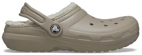 Crocs Classic Lined Clog K Träsko unisex – barn, Mushroom/Bone, 38/39